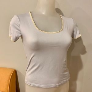 AUTH D&G Dolce & Gabbana top pewter gray silver